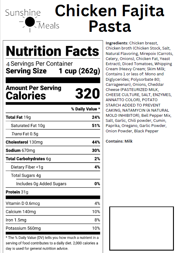 Chicken Fajita Pasta