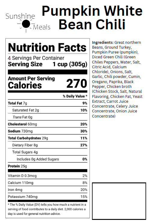 Pumpkin White Bean Chili
