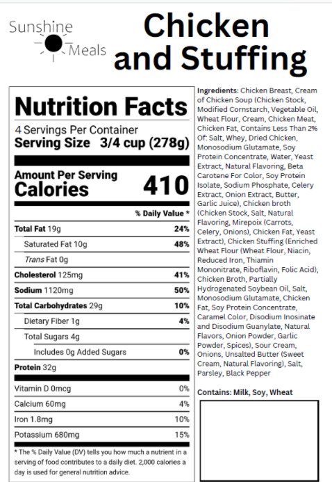 Chicken and Stuffing